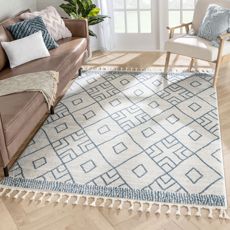 Well Woven Serenity2 Diodelly Moroccan Lattice Trellis Area Rug