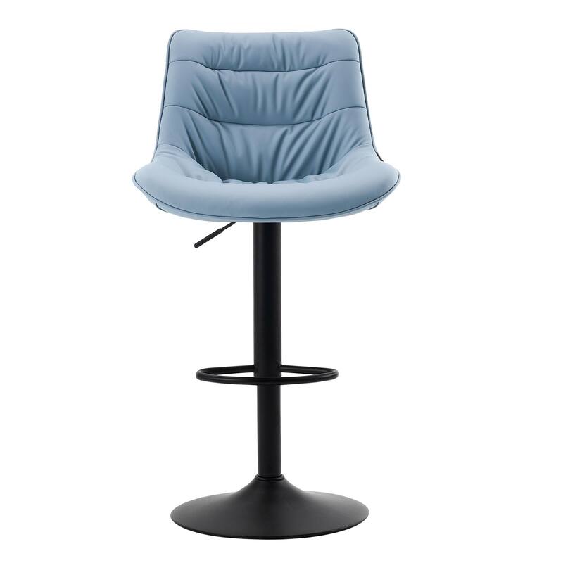 Modern Bar Stools Set of 2, Upholstered Counter Stools with Backrest
