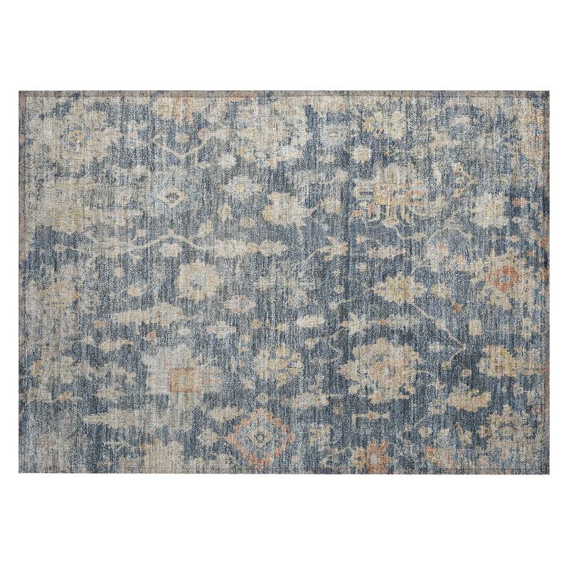 Machine Washable Indoor/ Outdoor Casual Traditional Chantille Rug