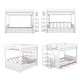 preview thumbnail 24 of 34, Wood Convertible Full Size Bunk Bed with Storage & Bedside Table