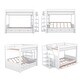 preview thumbnail 24 of 34, Wood Convertible Full Size Bunk Bed with Storage Staircase,Bedside Table and 3 Drawers