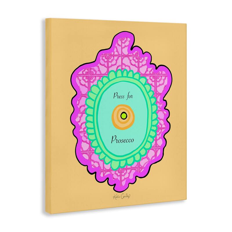Stupell Press For Prosecco Button Canvas Wall Art Design By Katie Conley