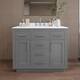 Option Dark Gray / White Quartz Top / Brushed Nickel