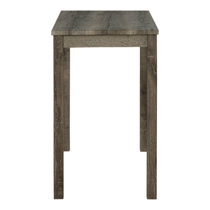 Furniture of America Nassel 3-Piece Brown Wood Counter Height Dining Table Set with Tufted Seat