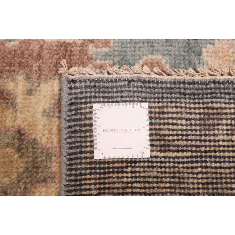 ECARPETGALLERY Hand-knotted Modern Oushak Light Denim Blue Wool Rug - 8'1 x 10'0