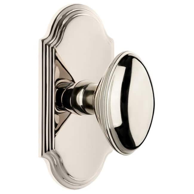 Grandeur Arc Solid Brass Single Dummy Door Knob with Eden Prairie Knob