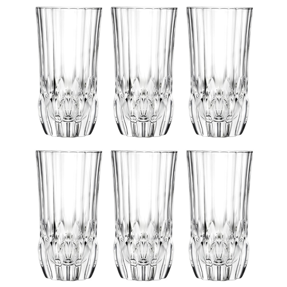 JoyJolt Faye 13 oz Highball Glasses Set of 6 Drinking Glasses - Bed Bath &  Beyond - 31946577