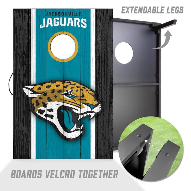 Jacksonville Jaguars NFL Compact 2x3 Tailgate Cornhole Board Set