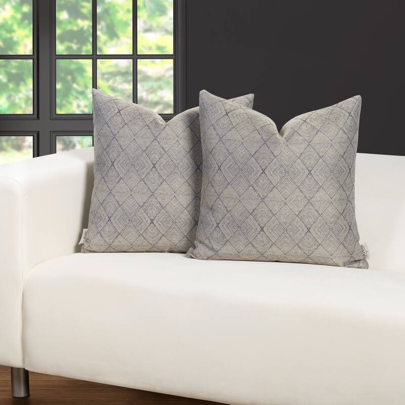 F. Scott Fitzgerald Deco Sapphire Throw Pillow