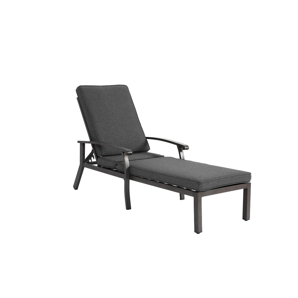 Aluminium Cast Lounge Chair, Adjustable Reclining Rust-Resistant Aluminum Cast Poolside Chaise Lounge