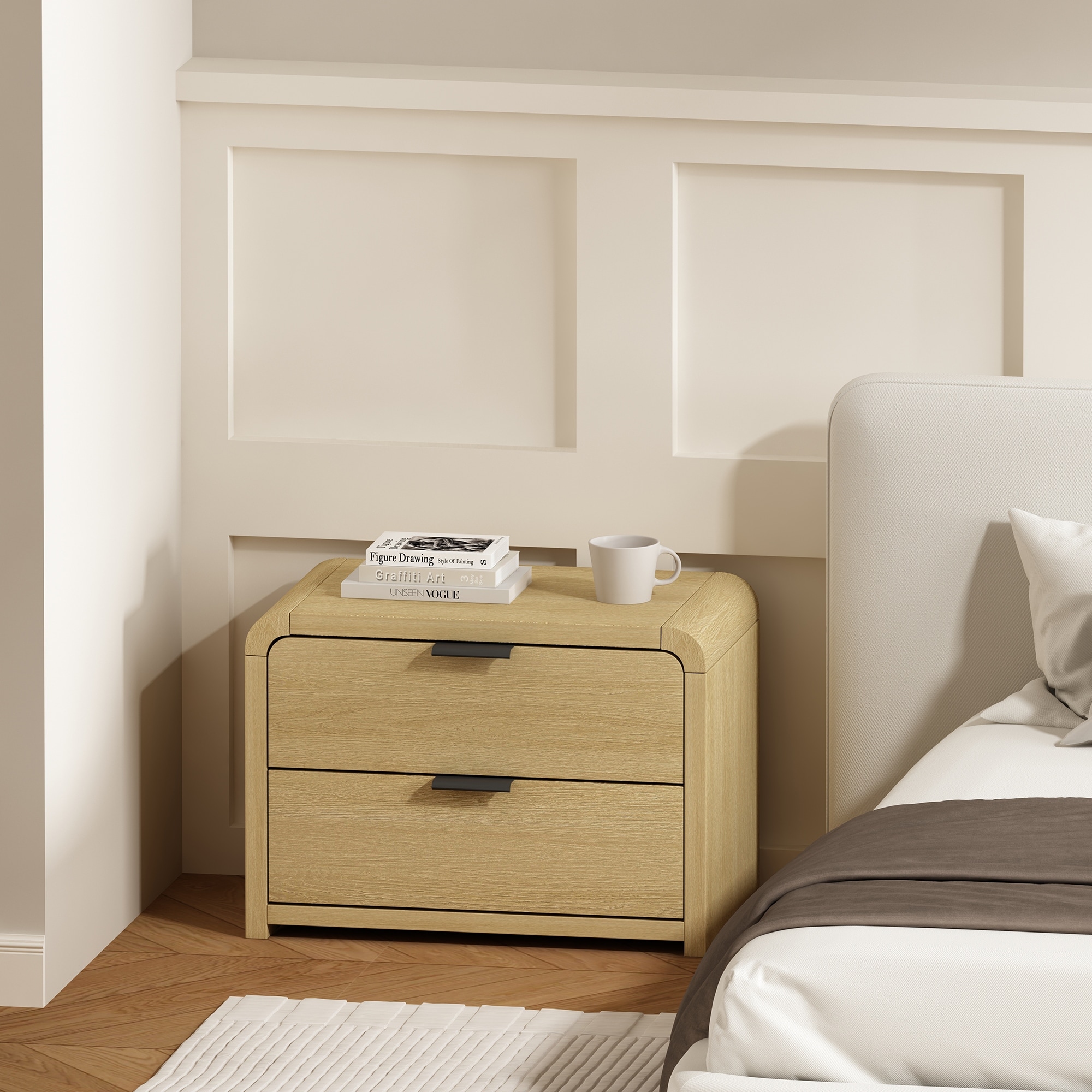 Manhattan Comfort Grace 28" Nightstand (2-Drawer)
