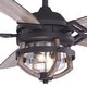 preview thumbnail 8 of 9, Barnes 54 in. Indoor Outdoor Ceiling Fan with Reversible Blades, Dimmable LED Light Kit and Remote, 3 Speeds, Clear Seeded Glass