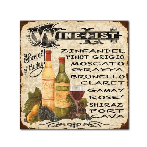 Jean Plout 'Wine 3' Canvas Art