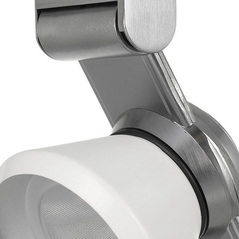 12W Integrated LED Metal Track Fixture with Cone Head, Silver and White