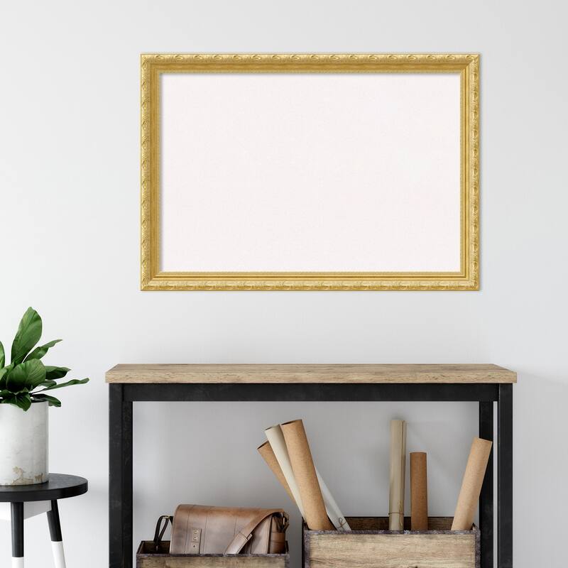 Versailles Gold Wood Framed White Corkboard Bulletin Board