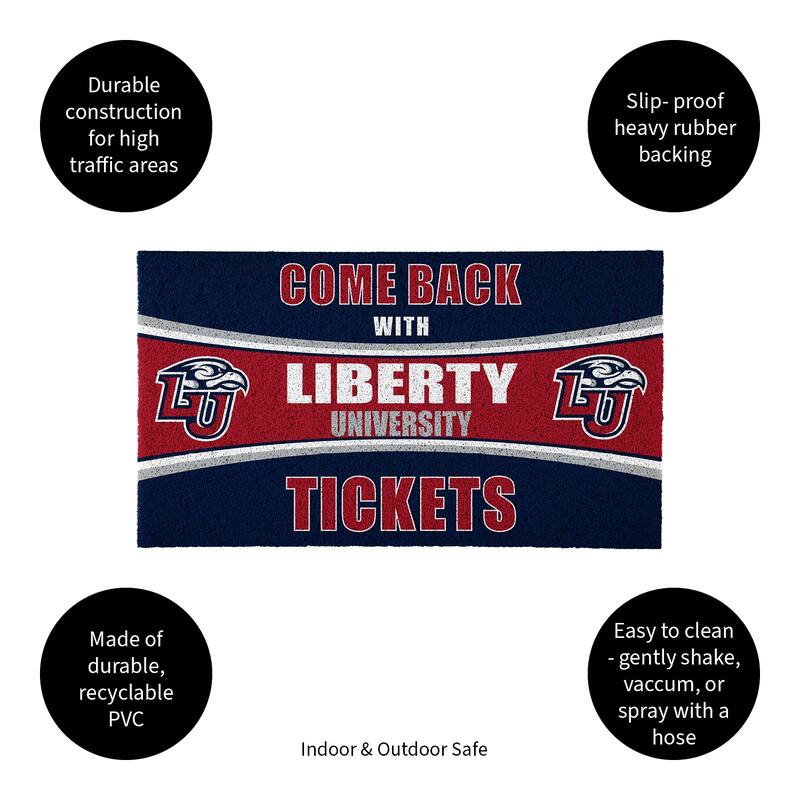 Western Carolina University 28 in. x 16 in. PVC "Come Back With Tickets" Trapper Door Mat