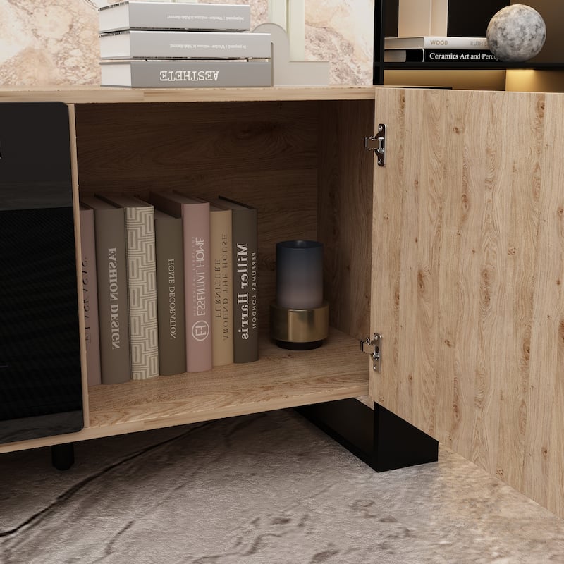 Entertainment Center with Fireplace Option:2 Flame Modes1500W 68.9"W