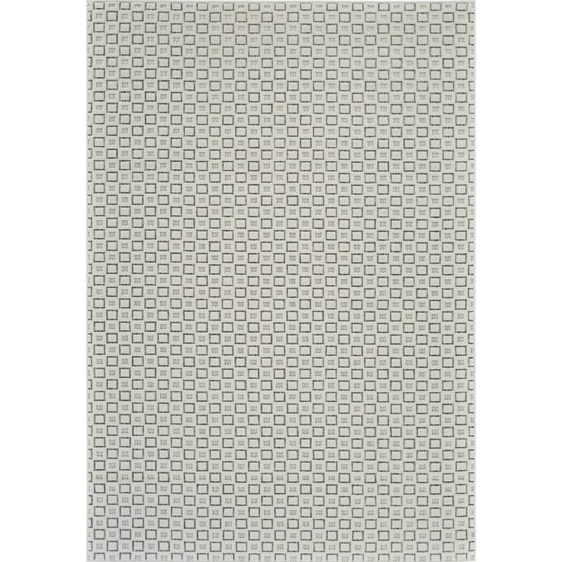 Elto Sleek Geometric Weather Resistant Current & Stylish Outdoor Rug