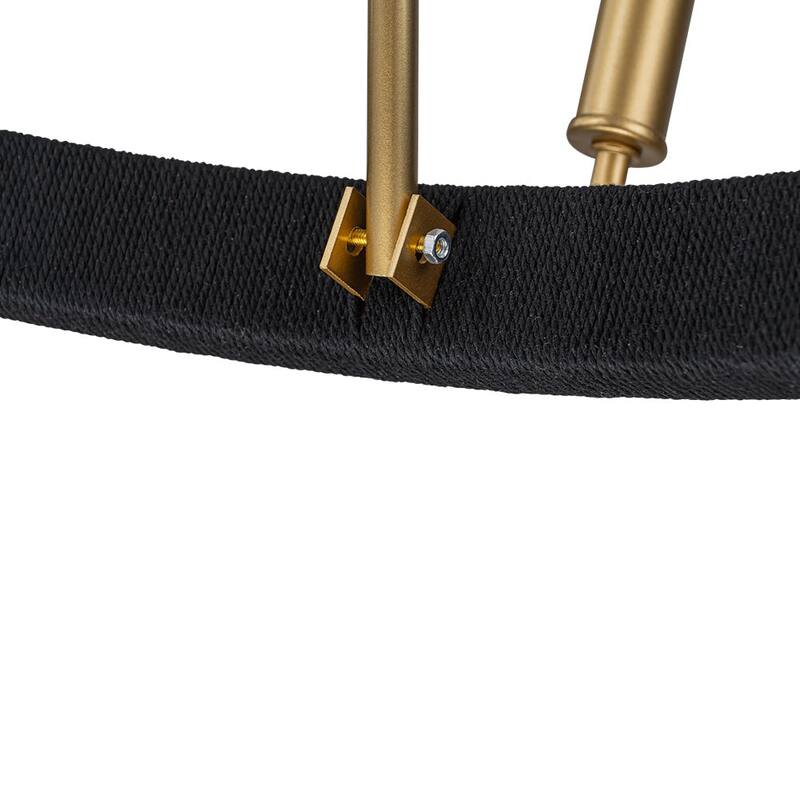 Modern Lodge 6-Light Candle-style Circular Chandelier - 30.1 in