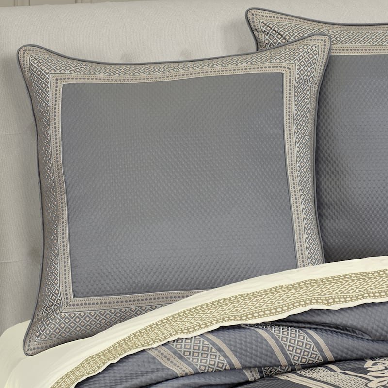 J. Queen New York Excelsior Euro Sham - French Blue - Euro Square