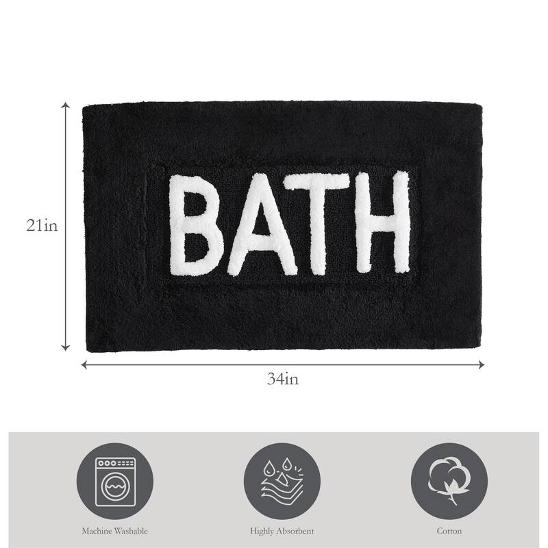 Jean Pierre Novelty Cotton "BATH" 21 x 34 in. Rug