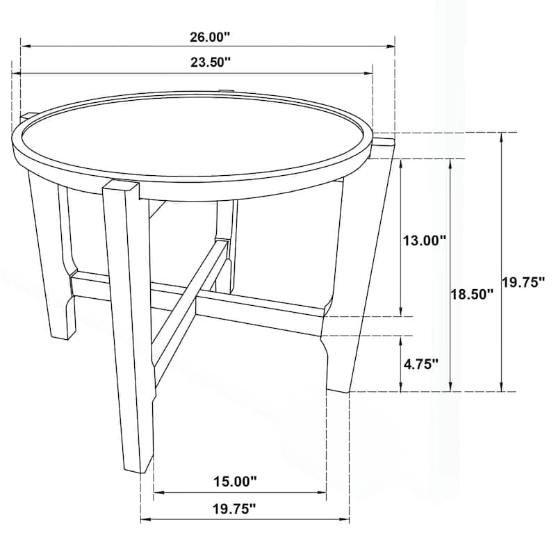 Charming Solid Wood Round End Table with Exquisite Design for Versatile Settings