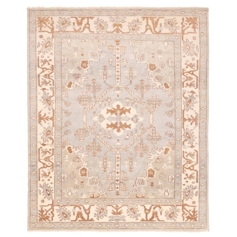 ECARPETGALLERY Hand-knotted Jules Serapi Light Blue Wool Rug - 8'2 x 10'0