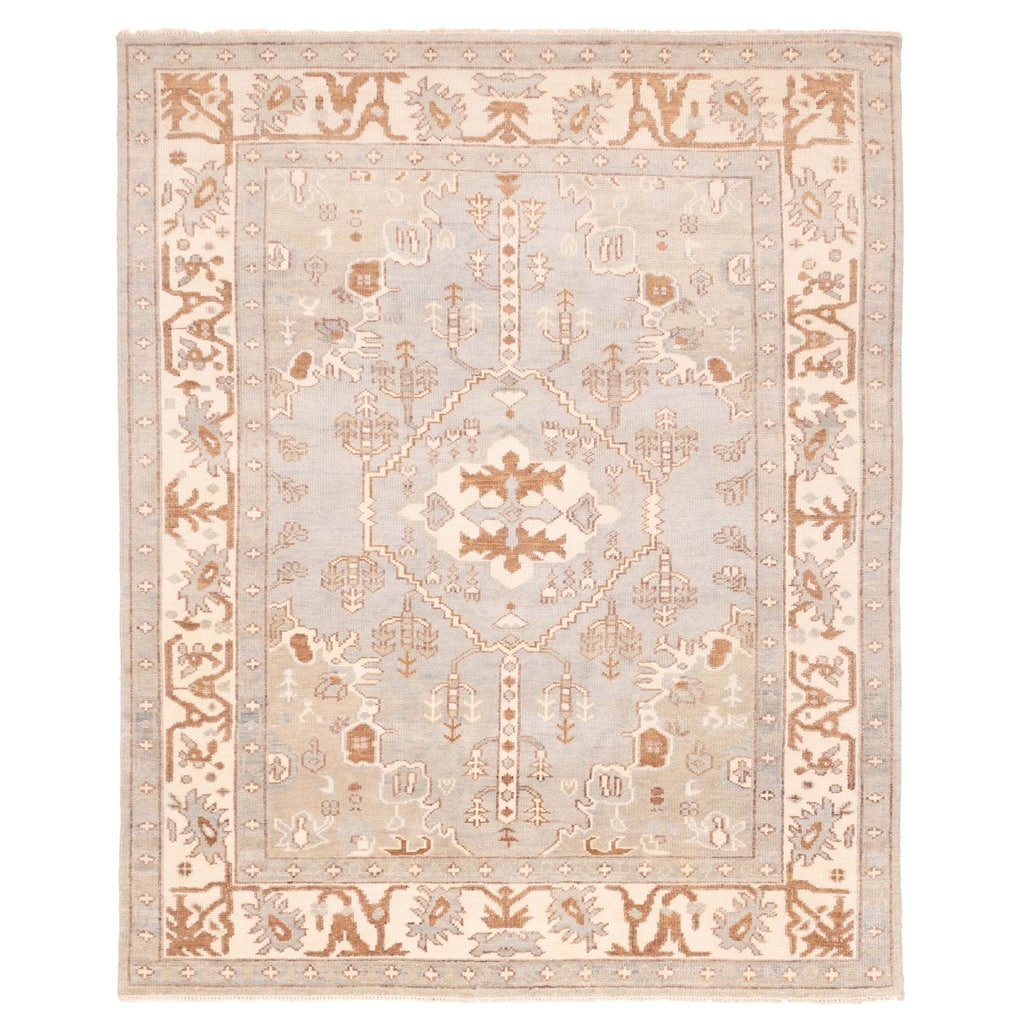ECARPETGALLERY Hand-knotted Jules Serapi Light Blue Wool Rug - 8'2 x 10'0