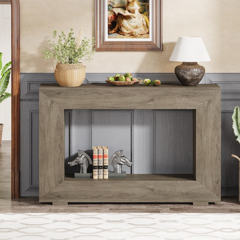 47 Inches Narrow Wood Console Table with Storage - 47.24" W x 29.1" H x 11.81" D