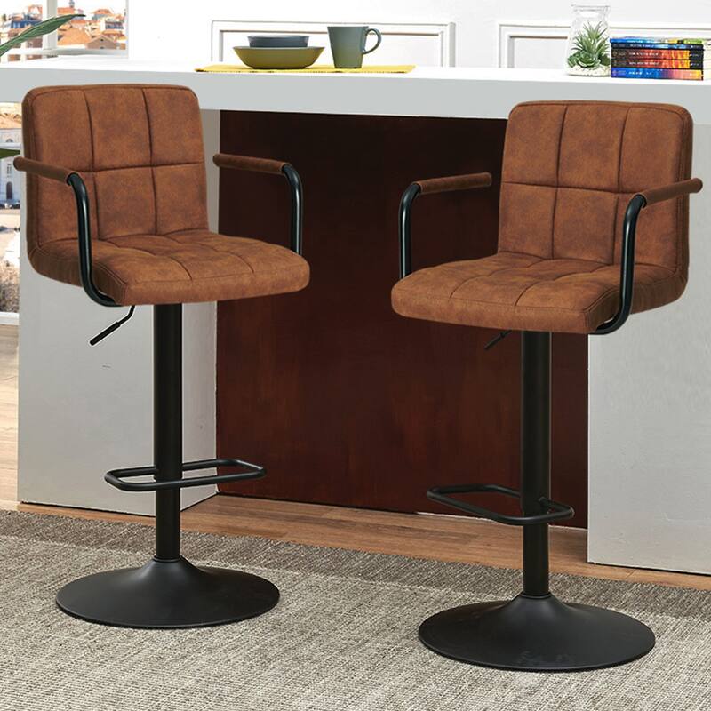 Swivel Adjustable Height with Armrest Bar Stools