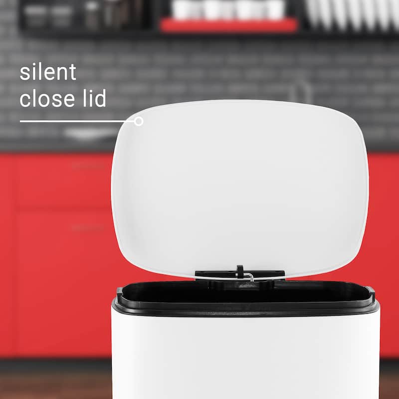 happimess 13-Gallon Trash Can with Soft-Close Lid and FREE Mini Trash Can