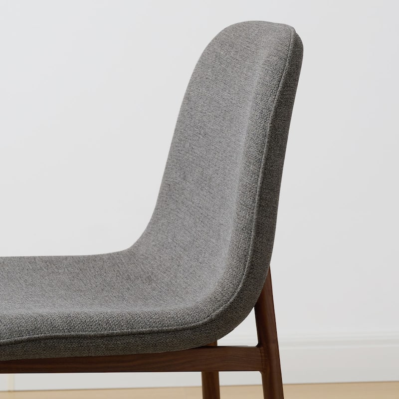 26" Seat Height Upholstered Counter Height Bar Stools with Walnut Metal Leg (Set of 3)