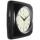 preview thumbnail 29 of 146, Infinity Instruments Retro 9.25-inch Square Wall Clock - 9.25 x 1.875 x 9.5