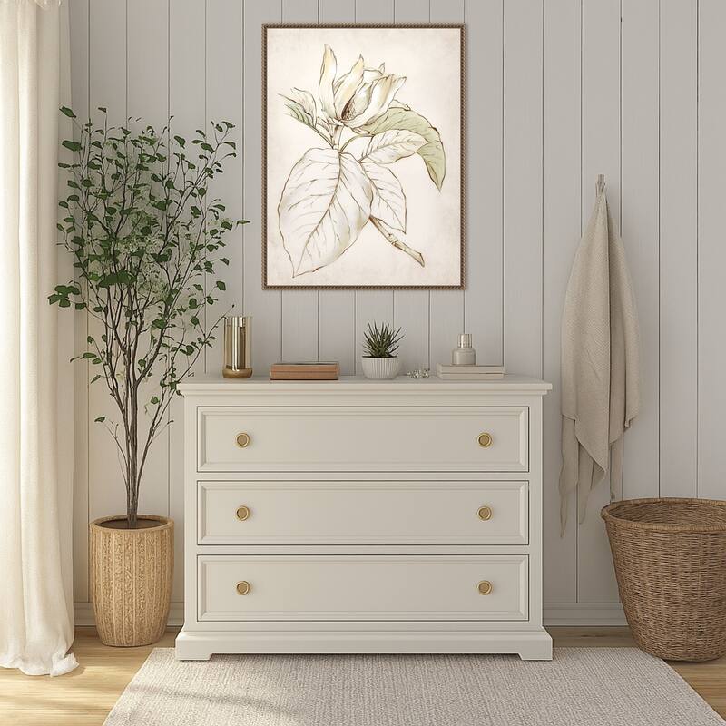 Botanical No. 2 by Alex Black Framed Canvas Wall Art Print