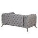 preview thumbnail 41 of 46, 63" Velvet Upholstered Loveseat Sofa with Button Tufted Back