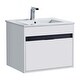 preview thumbnail 38 of 109, Fine Fixtures - Wall Mount Bathroom Vanity And Sink, Knob Free Design - Alpine Collection - 24" - White Matte