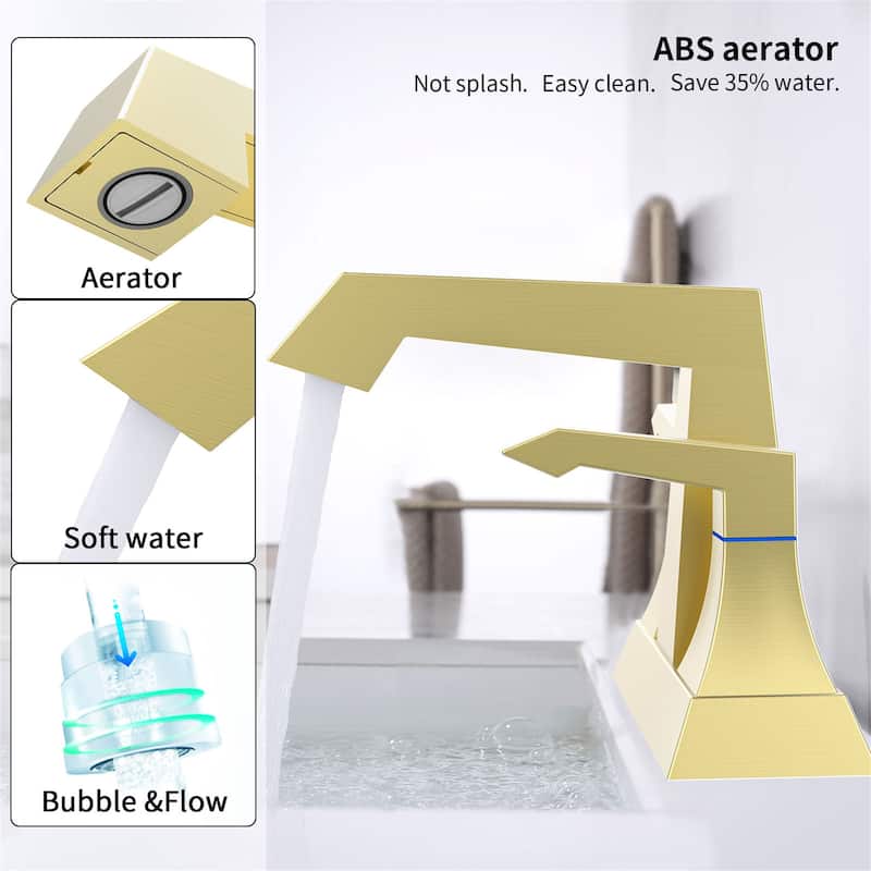 4 inch Centerset Bathroom Faucet 2 Handles Bathroom Sink Vanity Faucet with Pop Up Drain Assembly