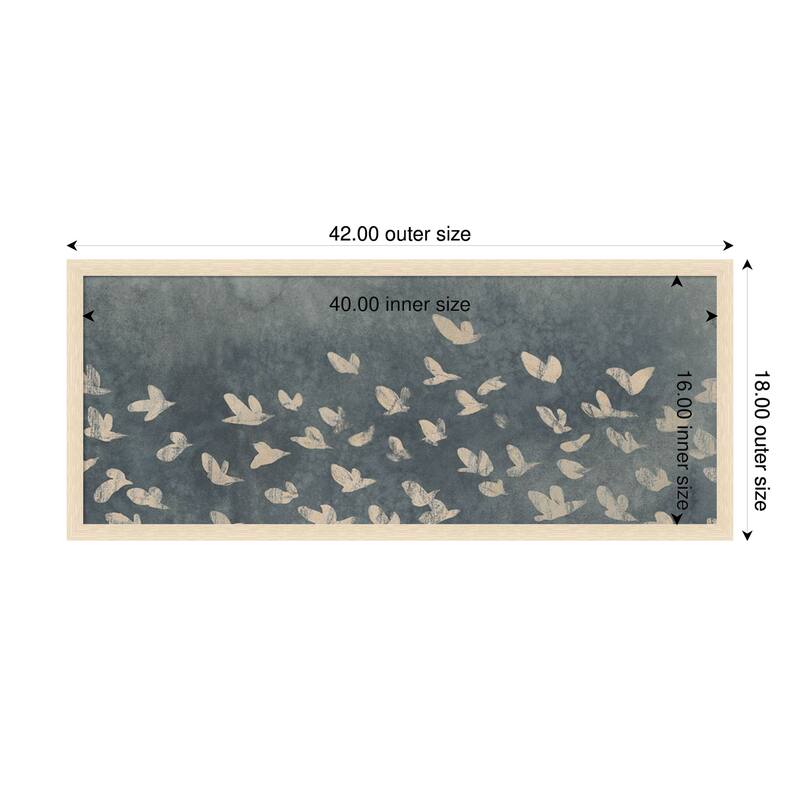 Amanti Art Framed Fabric Pinboard Watermark Flock I by June Erica Vess Printed Bulletin Board - Board Size 40 x 16