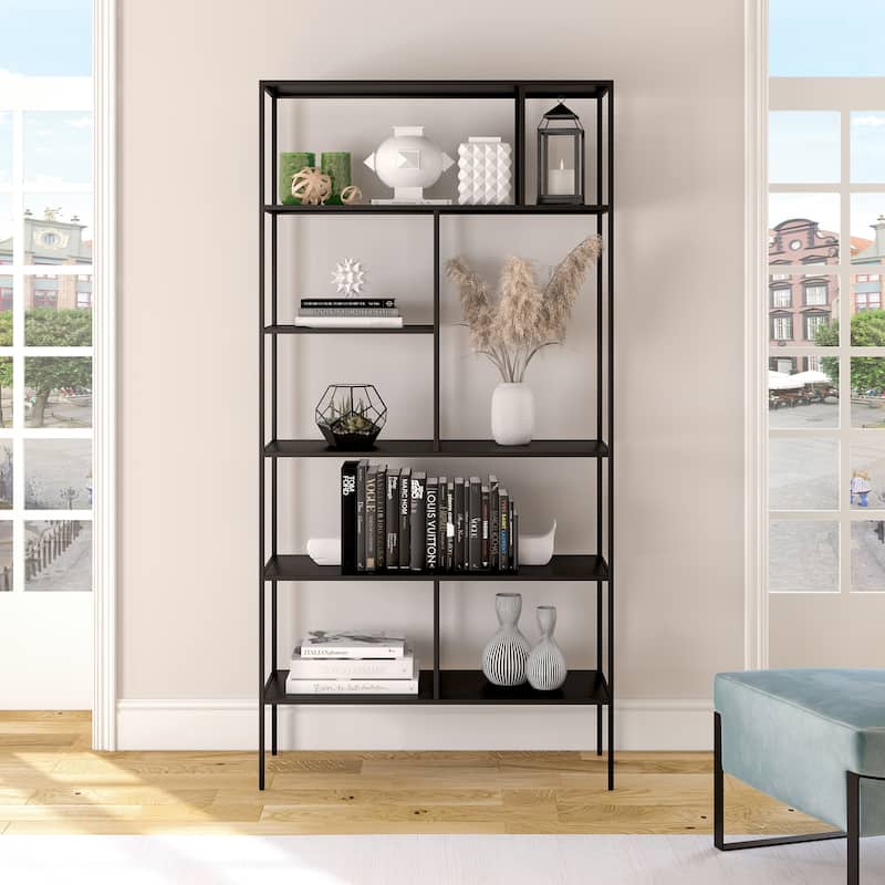 Winthrop 72'' Tall Rectangular Bookcase - Blackened Bronze