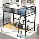 preview thumbnail 3 of 6, Metal Loft Bed with Innovative Space Saving Design (Twin Size)