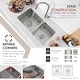 preview thumbnail 3 of 19, STYLISH 33 inch Stainless Steel 16G Double Bowl Undermount Kitchen Sink - Brushed Stainless Steel - 33" x 18" x 10"