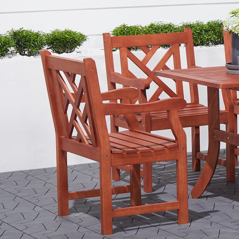 Exquisite Tropical Wood Patio Armchair
