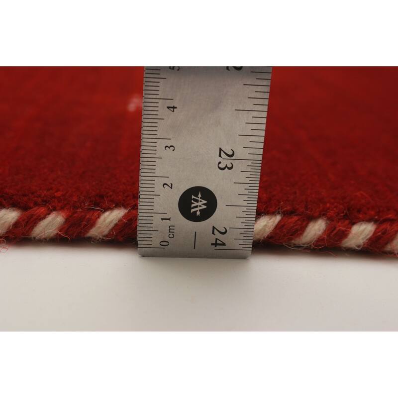 Kashkuli Gabbeh Red Rug 2'5" x 6'5" - 2'5 x 6'5