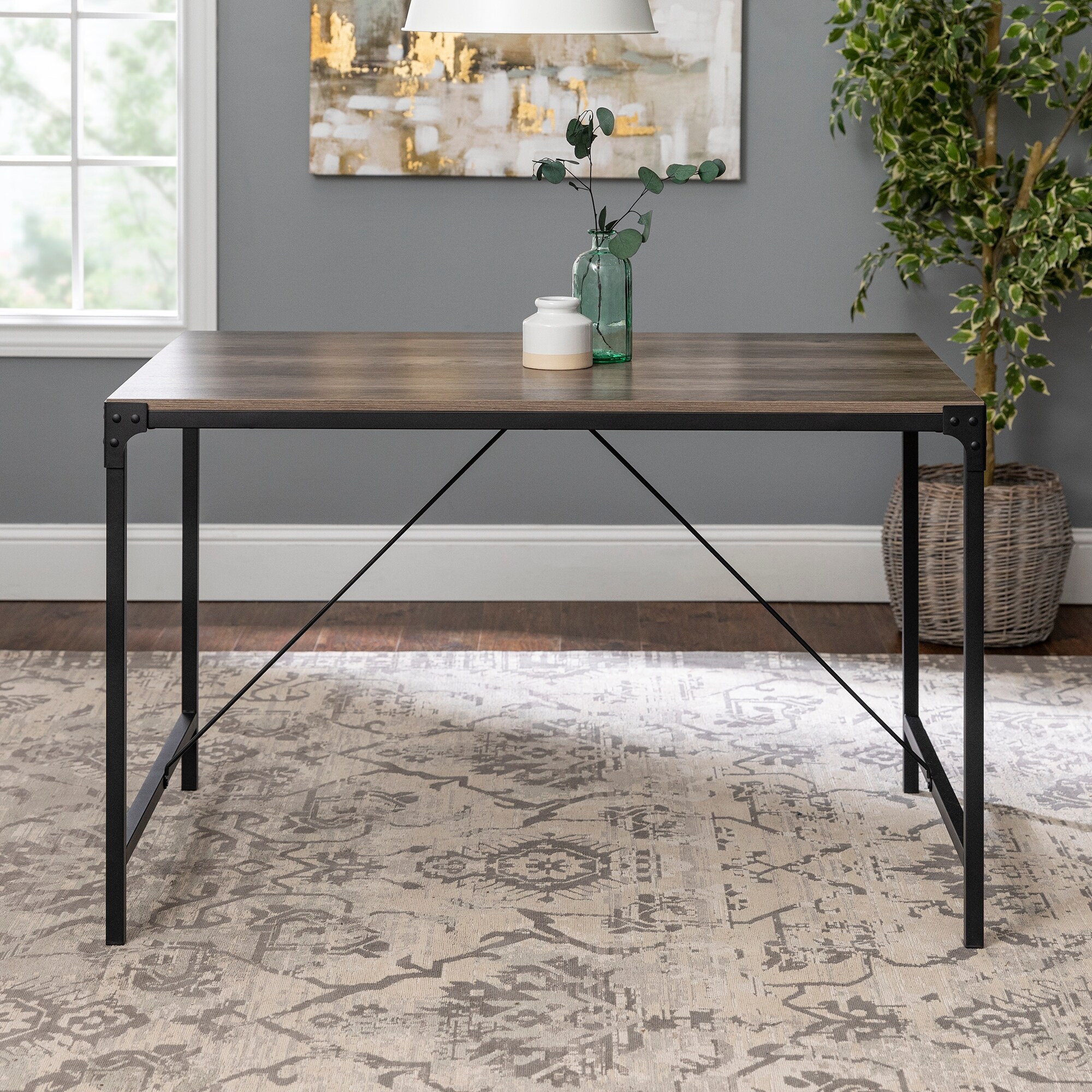 Shop Carbon Loft Edelman 48 Inch Angle Iron Dining Table On Sale