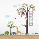 preview thumbnail 2 of 2, Walplus Monkey Height Measure Animals Tree Wall Sticker Nursery Decor