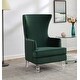 preview thumbnail 12 of 28, SAFAVIEH Couture Geode Modern Wingback Chair Forest Green