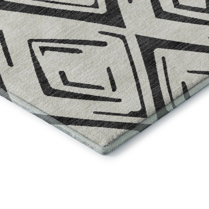 Premium Washable Super Soft Modern Diamond Mayfield Rug
