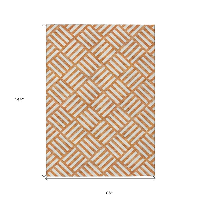 HomeRoots Geometric Transitional Rectangle Outdoor Rug