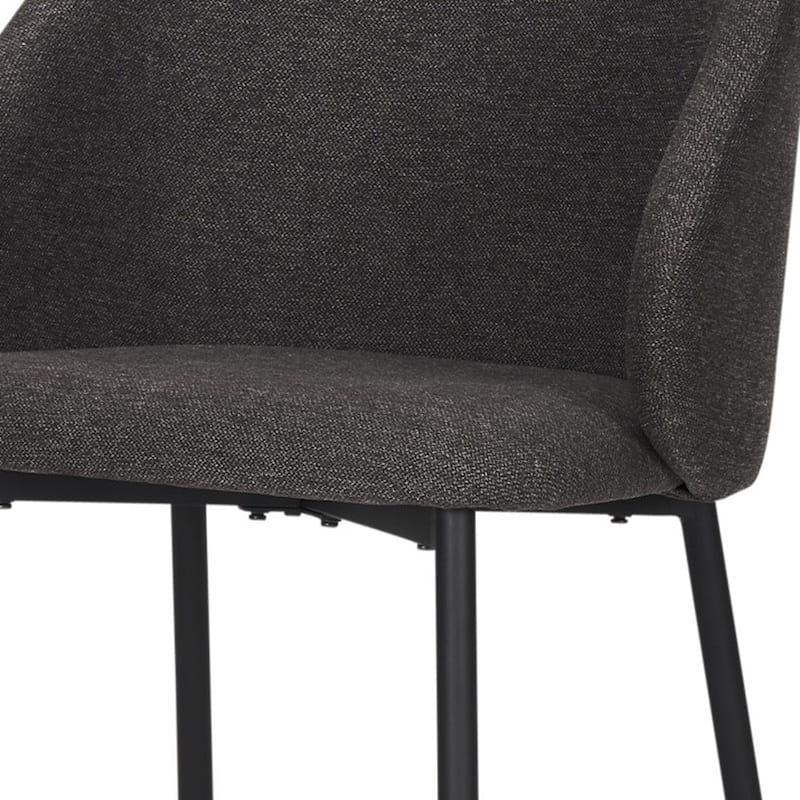 HomeRoots Gray and Black Fabric and Wood Dining Side Chair - 22.75 in. x 31.50 in. x 22.50 in.