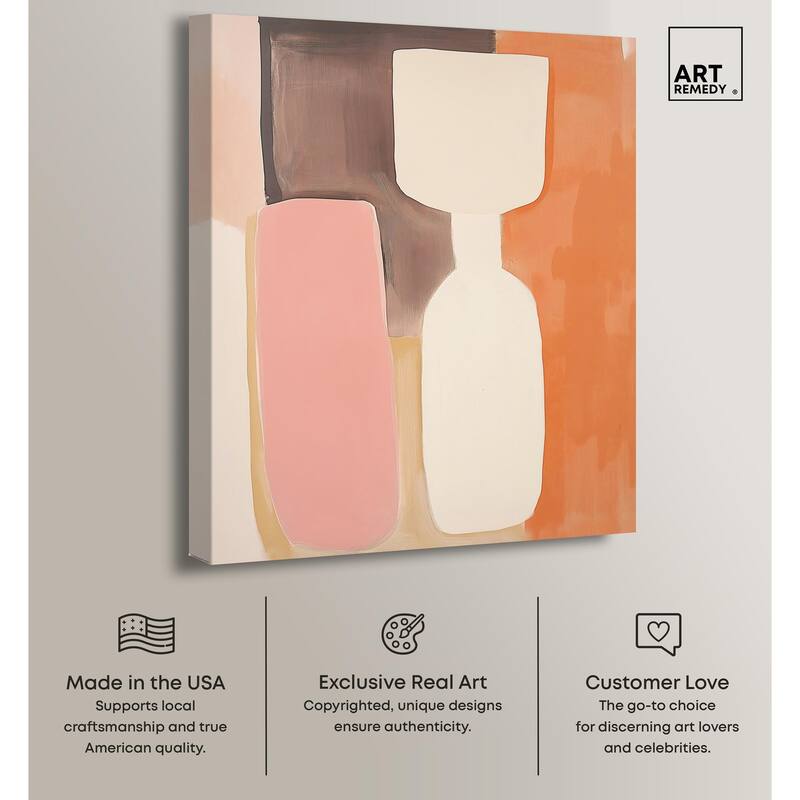 Peach Echoes I Canvas by Art Remedy, Gallery Wrapped